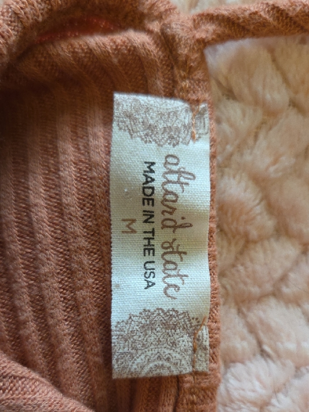 Altar'd State Rusty Rose Ribbed Top - Picture 2 of 5